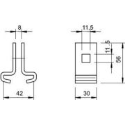 Комплект зажим балочн. с болтом с полукруглой плоской головкой М10х25 TKG 30 42 FT OBO 6018963