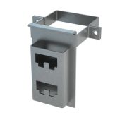 Комплект креплений к опоре 80х80 (стойка+пластина+хомут) KMZ80-80 КМ LO14753