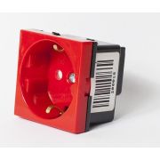 Розетка электрическая 2К+З, красный (200018) Розетка