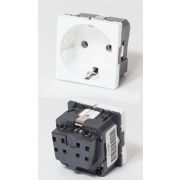 Розетка электрическая 2К+З, белый (200013) Розетка