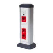 Колонна алюминиевая 330мм, односторонняя, 4 поста (45х45) (400002) Колонна алюминиевая