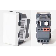 Выключатель одноклавишный 22,5х45, белый (200004) Выключатель