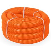 Труба ПНД лёгкая безгалогенная (HF) оранжевая с/з D50 (PR.025061) Труба гофрированная