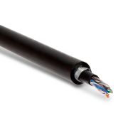 Кабель витая пара U/UTP, кат. 5e, 4 пары(24 AWG), одножильный (solid), бронир. стальной лентой, внешний, PE.