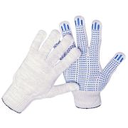 Перчатки трикотажные 10-й класс вязки, 4-х нитка, ПВХ Перчатки трикотажные