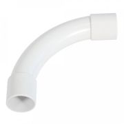 Соединитель угловой D20 белый (Промрукав) (PR13.0463) Соединитель угловой