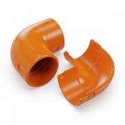 Соединитель угловой разборный D32 оранжевый (Промрукав) (PR13.1194) Соединитель угловой разборный