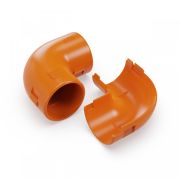Соединитель угловой разборный D25 оранжевый (Промрукав) (PR13.1207) Соединитель угловой разборный