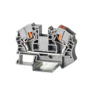 Клемма проходная, 2 точки подключения, 16 кв.мм, серая (VPR-16-GY) Клемма проходная, зажим push-in