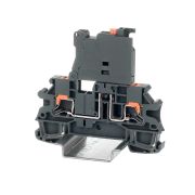 Клемма для предохранителя, 4 кв.мм, серая (IPR-4-HESILED250) Клемма для предохранителя, зажим Push-in, 2 точки подключения, индикация 250В