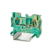 Клемма заземления, 2 точки подключения, 2.5 кв.мм (VPR-2.5-PE-YG) Клемма заземления, зажим push-in