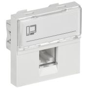 Розетка компьютерная RJ45 PRIMER РКИ-20-00-П-6 UTP кат.6 2 модуля белая (PR-KK40D-RI-0-2-1C06U-K01) Розетка компьютерная