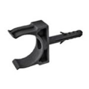 Держатель с дюбелем без шурупа D20 чёрный (100 шт) (41420BL) Держатель