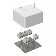 Коробка огнестойкая 85х85х45 (латунь) (40-0460-FR2.5-10-Е60) Коробка огнестойкая для открытой установки