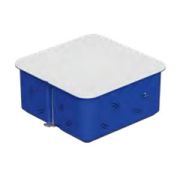 Коробка распределительная c/п. с крышкой, 100х100х50, синий (44656) Коробка распределительная