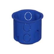 Коробка установочная D68х62 со стыковочными ушками, синий (44658) Коробка установочная для твердых стен, межцентр 71мм