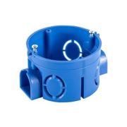 Коробка установочная D60х40 со стыковочными ушками, синий (44661) Коробка установочная, межцентр. 71 мм