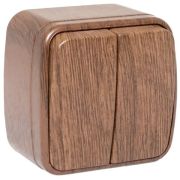 Минск Выключатель 2-клавишный ОП 10А (EGV10-023-40) Выключатель 2-клавишный ОП 10А