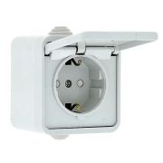 Прага Розетка 1-местная 16А (EKR16-029-10-440) Розетка 1-местная 16А