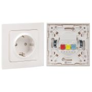 Стокгольм Розетка 1-местная с/з 16А (EXR16-028-10) Розетка 1-местная с/з 16А