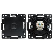 Стокгольм Механизм Розетки RJ-45 1-местной (EZK01-035-10) Механизм Розетки RJ-45 1-местной