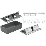 Люк в пол на 2х2 поста (45х45мм) с суппортом и коробкой, сталь LUK/2х2ST (70027) Люк в пол