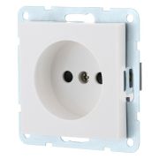 Розетка без з/к, со шторками, белый LK80 (843304-1) Розетка