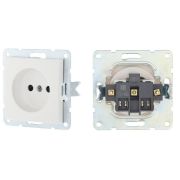 Розетка без з/к, со шторками, белый LK60 (863304-1) Розетка