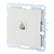 Розетка телефонная RJ-12 с накладкой, белый LK60 (865504-1) Розетка телефонная