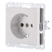 Розетка с з/к, без шторок, белый LK80 (843104-1) Розетка