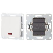 Выключатель 1-клавиша c индикатором 16 A, 250 B, белый LK60 (860204-1) Выключатель