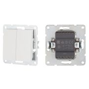 Переключатель 2-клавиши, с двух мест, белый LK60 (861304-1) Переключатель