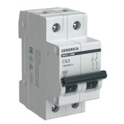 GENERICA ВА47-29М 2P C 63А 4,5кА (MVA21-2-063-C-G) Автоматический выключатель