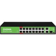 DSP216F-1G-1C-R300 (L2) 16х100Мбит/с 1х1Гбит/с 1хКомбо(1000BASE-T/SFP) 16PoE 16PoE+ 2PoE++ 300W Коммутатор с питанием по PoE