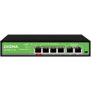 DSP204G-2G-T80 (L2) 6х1Гбит/с 4PoE 4PoE+ 1PoE++ 80W Коммутатор с питанием по PoE
