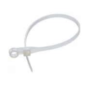 Хомут кабельный с монтажным отверстием 3,6х150, белый (100 шт) (45159) Хомуты с монтажным отверстием