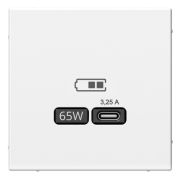 ArtGallery розетка USB тип-С 65Вт высокоскоростной заряд. QC, PD, скрытой установки, механизм, белый (GAL000127) Розетка USB