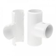 Тройник разборный белый D20 мм (PR13.02454) Тройник