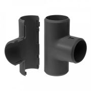 Тройник разборный черный D16 мм (PR13.0177) Тройник
