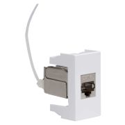 Розетка RJ-45 Viva 1 модуль кат.6A белая (45078) Розетка компьютерная экранированная с одним разъёмом