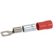 Наконечник НКИ 0,25-1,5 М6 (D6,4мм) с отверстием под винт (100 шт) (2A6P-DS-PVC) Наконечник с отверстием под винт и изолированным фланцем ПВХ, двойная гильза