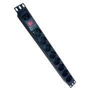 NTSS-PDU-DA2031 гор.размещ. 8xSchuko базовые 16A C20 Блок розеток 19