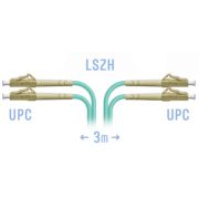 Патчкорд оптический B-Optix LC/UPC MM Duplex 3 метра
