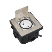 Люк в пол на 1 поста (45х45мм) с суппортом и коробкой IP44, сталь LUK/1AL (70034) Люк в пол